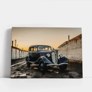 Canvas Print – Classic Vintage Car at Sunset Wall Art