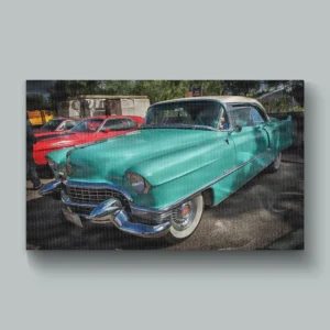 Canvas Print – Teal Cadillac Classic Car Wall Art