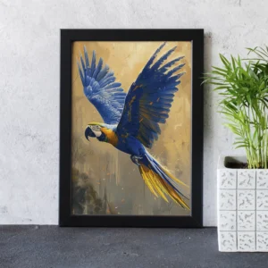 Blue Parrot Wall Art