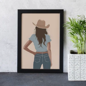 Girl Vector Art – Modern Minimalist Wall Decor
