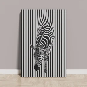 Black & White Zebra Canvas Wall Art – Elegant Wildlife Canvas