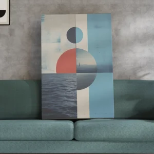 Canvas Print – Abstract Ocean Geometry Modern Wall Art