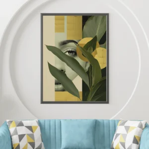 Framed Print – Botanical Muse Abstract Portrait