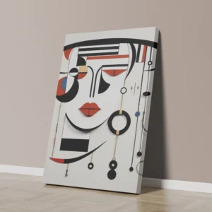 Canvas Print – Geometric Muse Modern Abstract Portrait