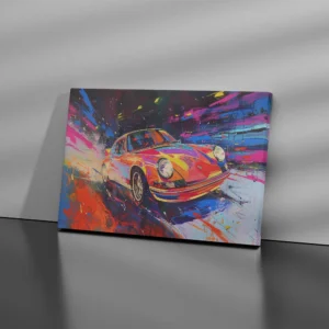 Canvas Print – Retro Racer Pop Art Car Portrait